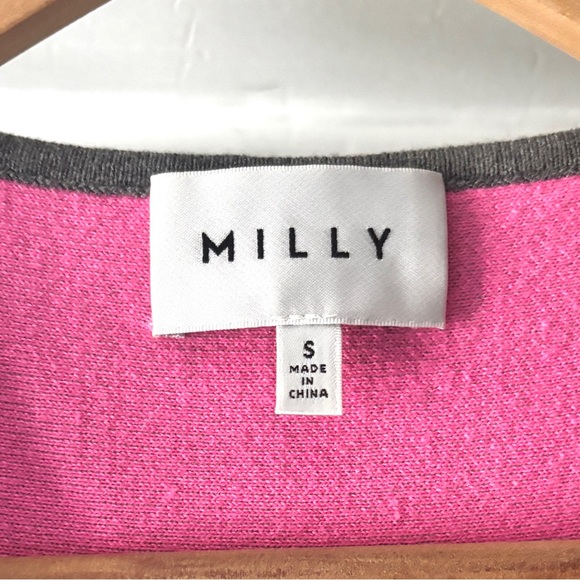 Milly High Low Fit & Flare Gray Pink Knit Dress Sleeveless Size Small - Picture 11 of 12